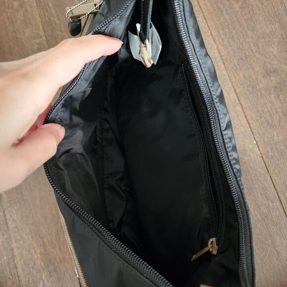 Hedgren Tan and Black Crescent Shoulder Bag - Picture 6 of 11